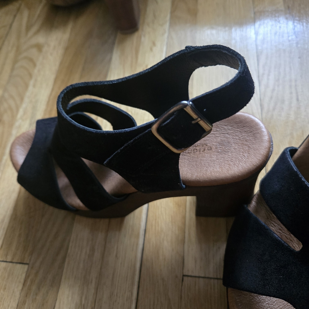 Eric Michael Black And Brown Platform Sandals - image 2